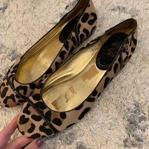 Coach Leopard-Print Ballet Flats in Tan and Black